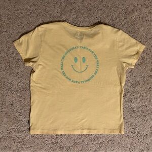 Vans Yellow Kids T-Shirt with Smiley Face, size L